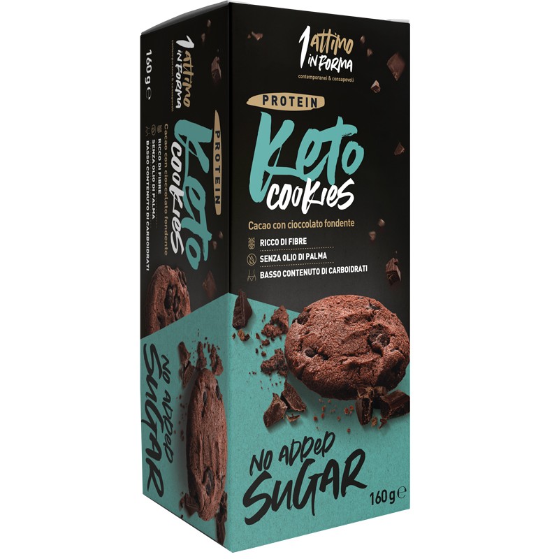 Un Attimo In Forma Keto Cookies Cocoa Dark Chocolate 160 G