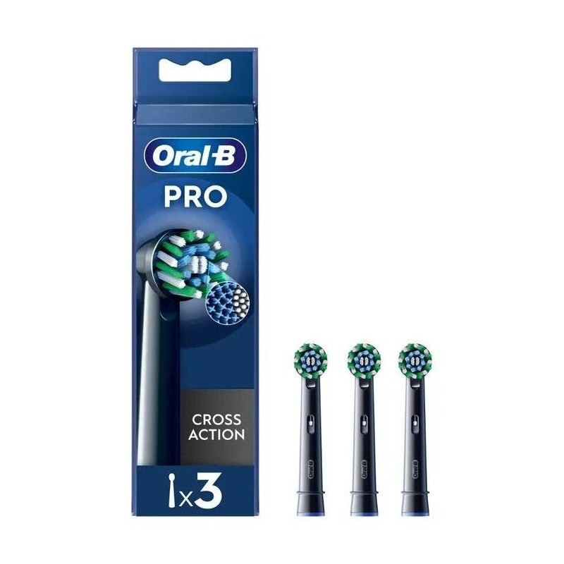 Procter & Gamble Oralb Power Refill Eb50 Crossaction Black 3 Pezzi