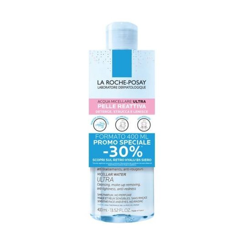 flacone 400 ml acqua micellare perlli reattive la roche