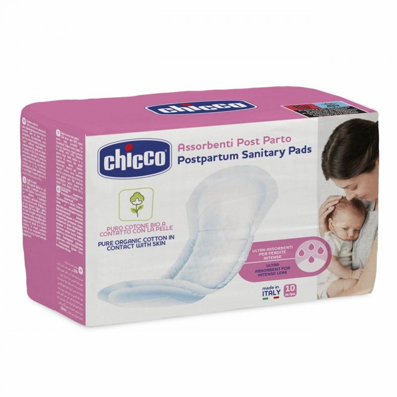 Chicco Assorbenti Postparto Bio Cotone 10 Pezzi