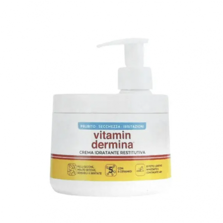 Istituto Ganassini Vitamindermina Crema Idratante Restitutiva Dispenser 400 Ml