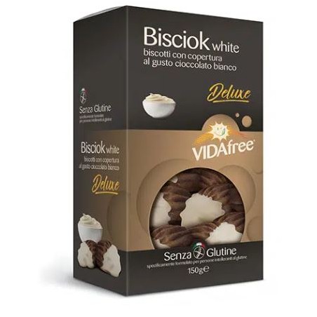 Unifarmed Bisciok White Al Cioccolato Bianco Vidafree Biscotti Senza Glutine 150 G