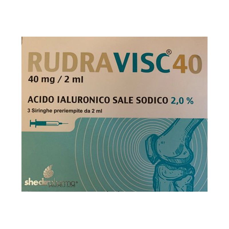 Shedir Pharma Siringa Intra-articolare Rudravisc 40 Hc Acido Ialuronico Sale Sodico 40 Mg 2 Ml 3 Pezzi