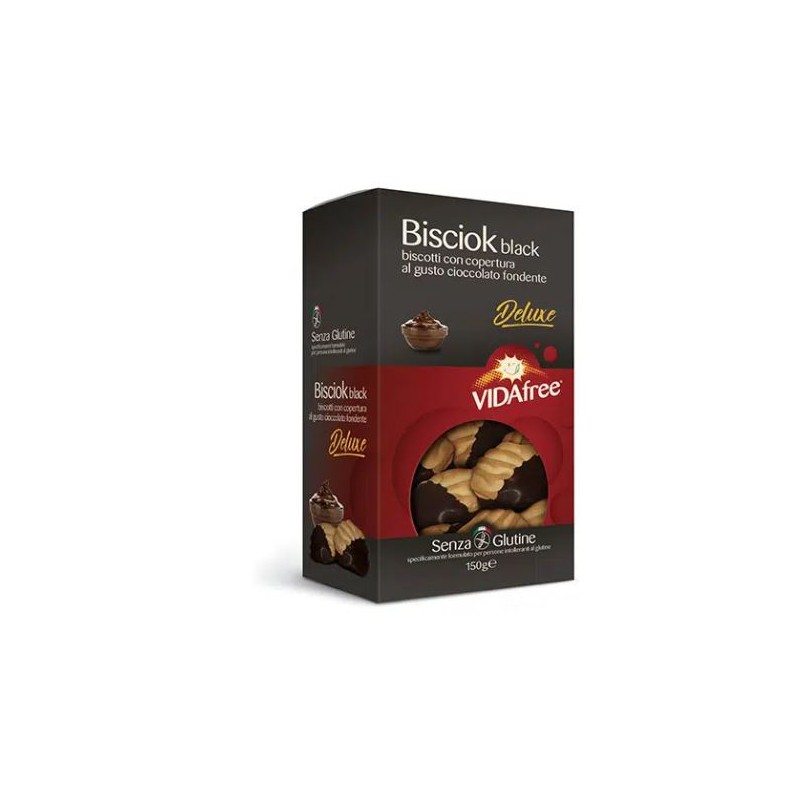 Unifarmed Bisciok Black Cioccolato Fondente Vidafree Biscotti Senza Glutine 150 G