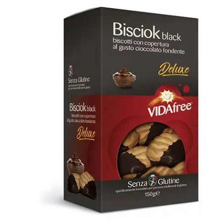 Unifarmed Bisciok Black Cioccolato Fondente Vidafree Biscotti Senza Glutine 150 G