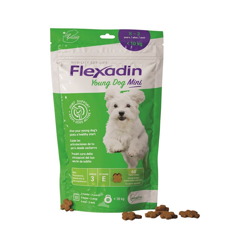 Vetoquinol Flexadin Young Dog Mini 60 Tavolette Appetibili