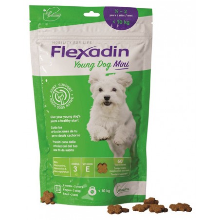 Vetoquinol Flexadin Young Dog Mini 60 Tavolette Appetibili