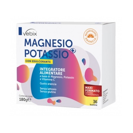 Vebi Istituto Biochimico Vebix Magnesio Potassio + Con Edulcorante 36 Buste 5 G