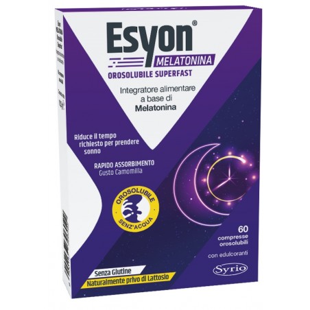 Syrio Esyon Melatonina Orosolubile Superfast 60 Compresse