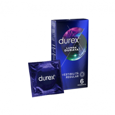 6 pezzi di Durex Lunga Durata Vestibilità Regular