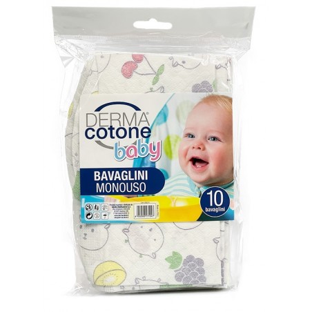 Da. Ma. Distribuzione Dermacotone Baby Bavaglini Monouso 10 Pezzi