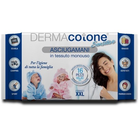 Da. Ma. Distribuzione Dermacotone Sensitive Asciugamani Xxl 68x40 Cm 16 Pezzi