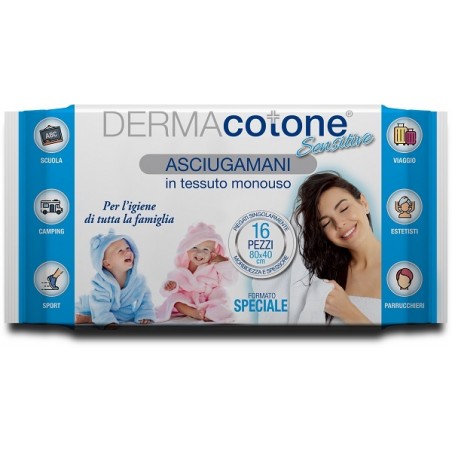 Da. Ma. Distribuzione Dermacotone Sensitive Asciugamani Speciale 80x40 Cm 16 Pezzi