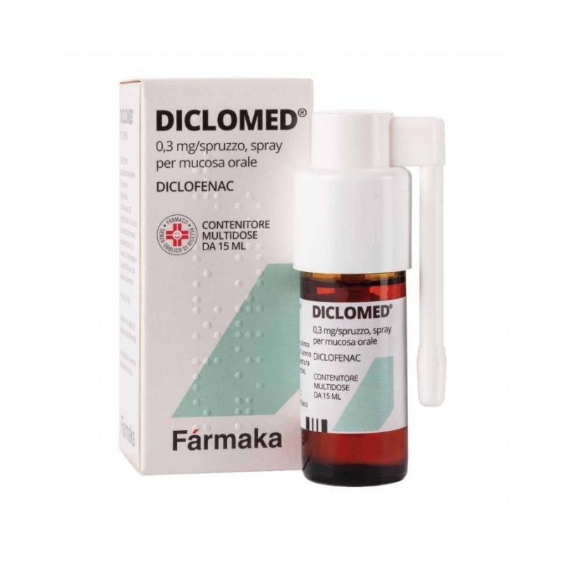 Farmaka Diclomed 0,3 Mg/spruzzo, Spray Per Mucosa Orale Diclofenac