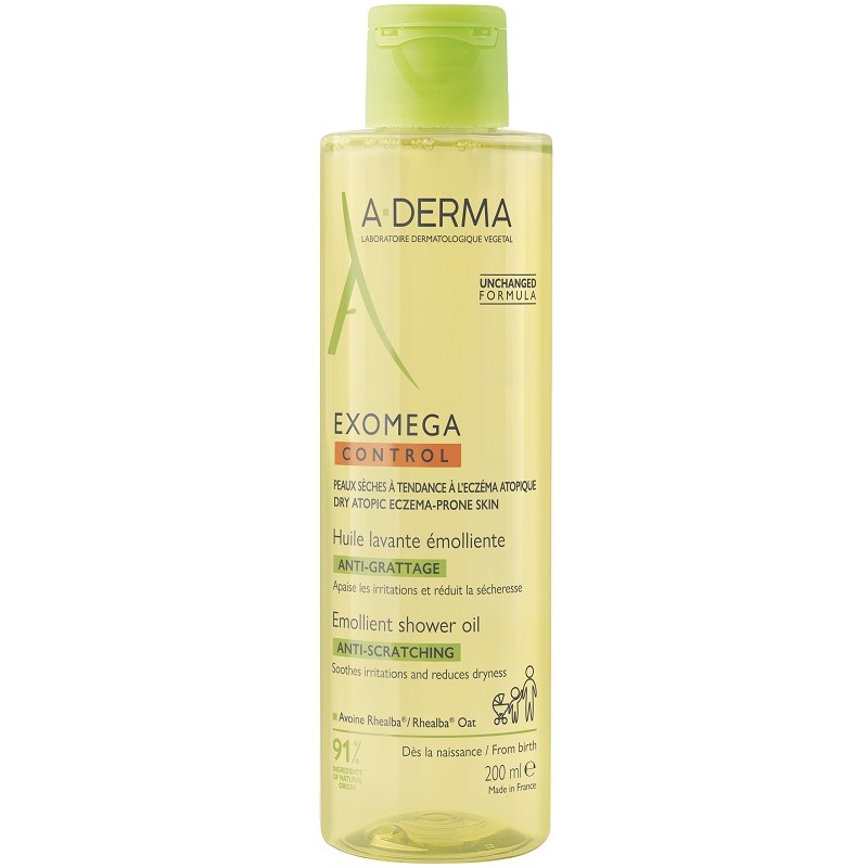 A-derma Exomega Control Olio Lavante Emolliente 200 Ml Nuovo Pack