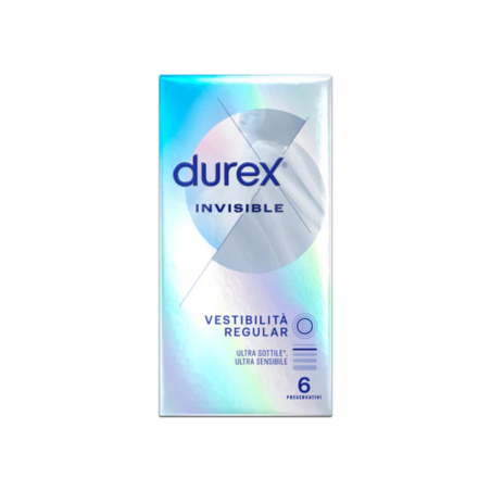 6 pezzi di Durex Invisible Vestibilità Regular