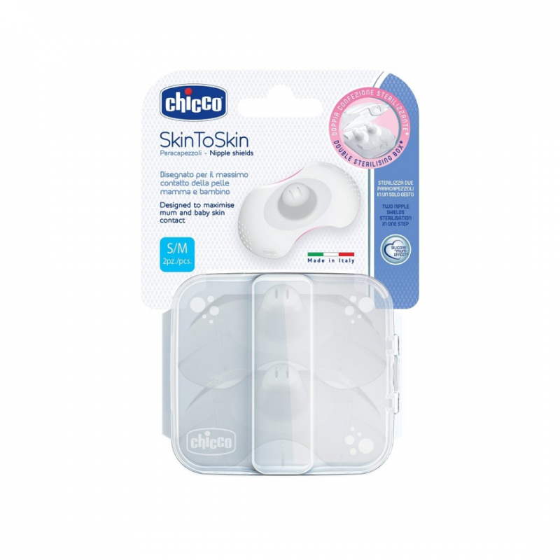 2 pezzi di Paracapezzoli in Silicone taglia Small da Chicco