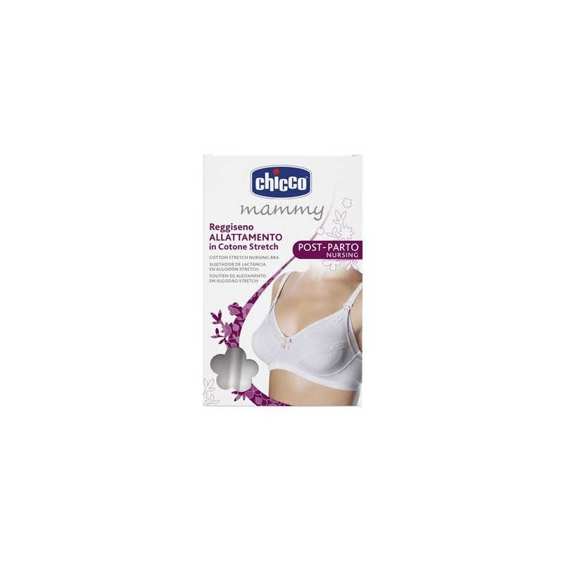 Chicco Mammy Reggiseno Cotone Allattamento Bianco 3c