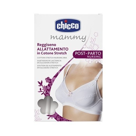 Chicco Mammy Reggiseno Cotone Allattamento Bianco 3c