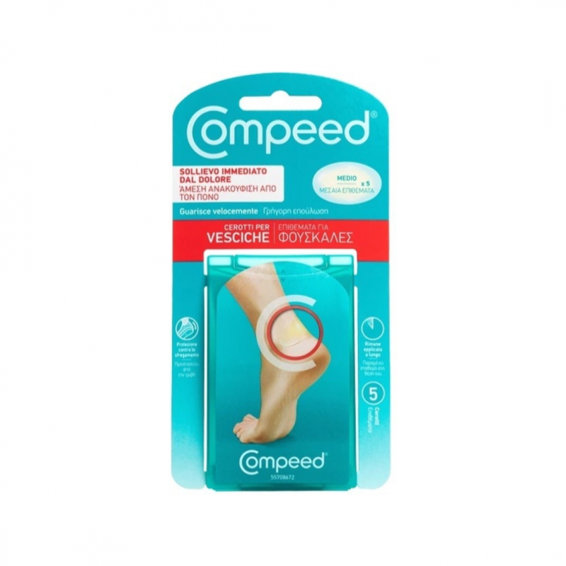 5 pezzi di Cerotti per Vesciche Taglia Media da Compeed