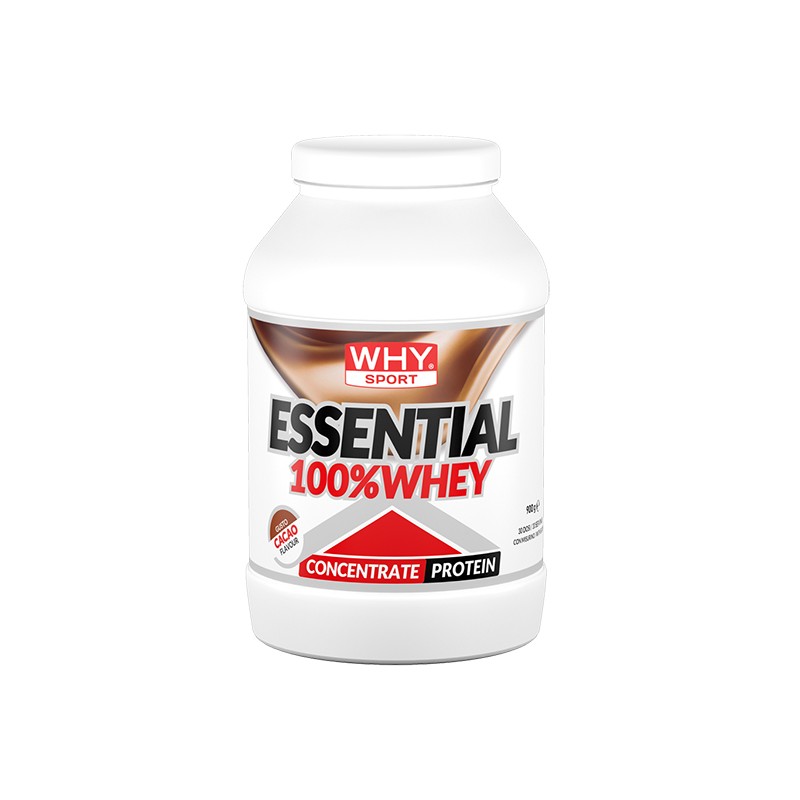 barattolo 900 gr whysport essential 100% whey cacao