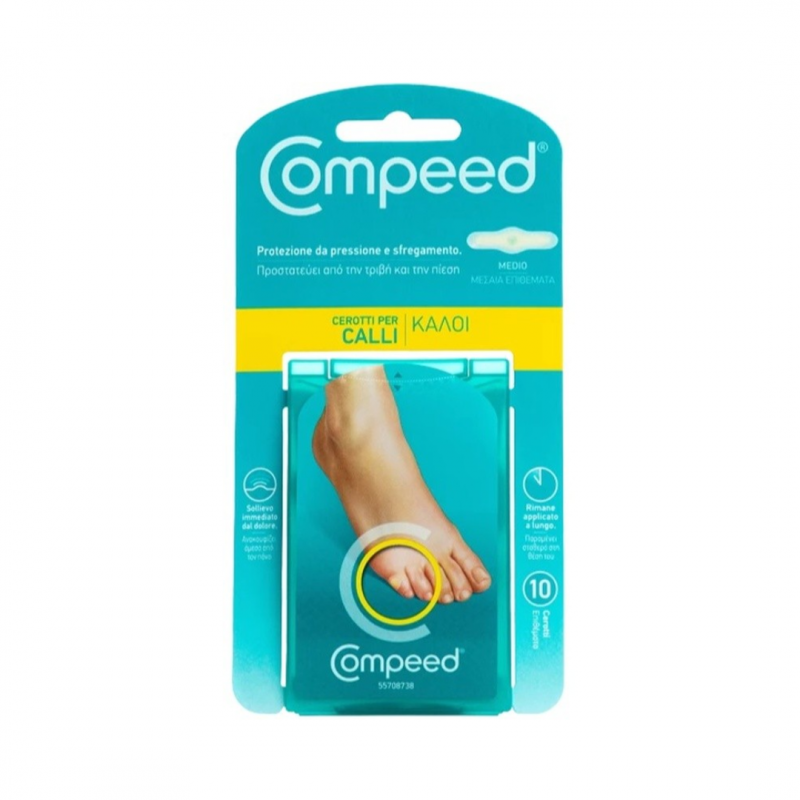 10 pezzi di Cerotti per Calli Taglia Media da Compeed