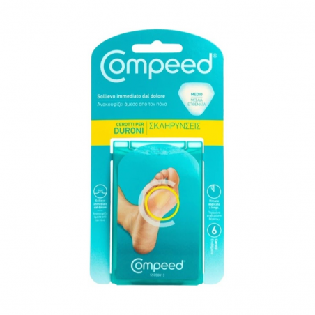 6 pezzi di Cerotti per Duroni Plantari Taglia Media da Compeed