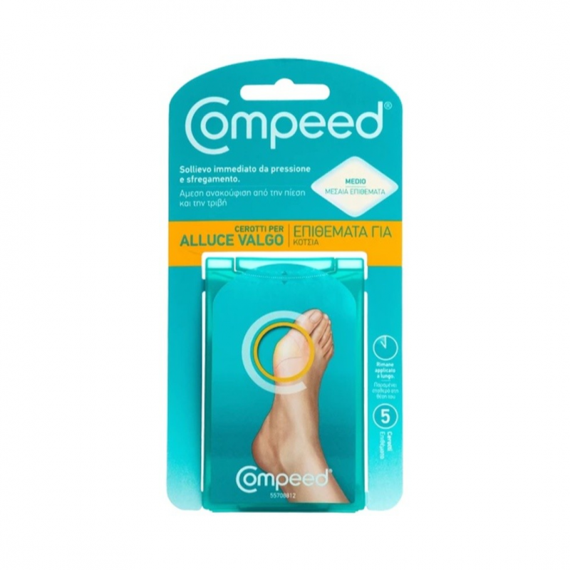 5 pezzi di Cerotti per Alluce Valgo Taglia Media da Compeed