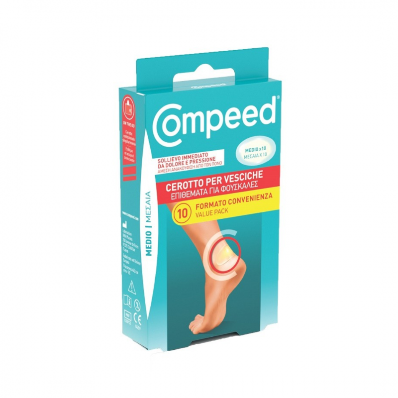 10 pezzi di Cerotti per Vesciche Taglia Media da Compeed