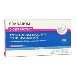 Confezione di Pranarom Digest Protect integratore per cattiva digestione e acidità 30 Capsule