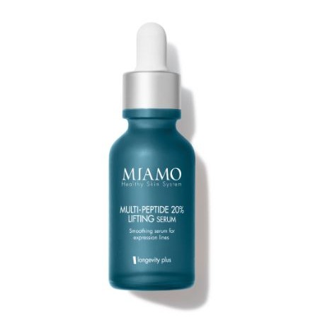 Confezione da 10 ml di miamo Longevity Plus Multipeptide siero viso effetto lifting 10 ml