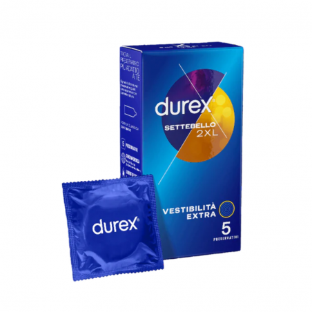 5 pezzi di Settebello 2XL Vestibilità Ampia da Durex