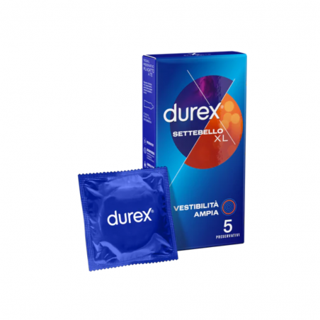 Durex Settebello XL Vestibilità Ampia - 5 pezzi