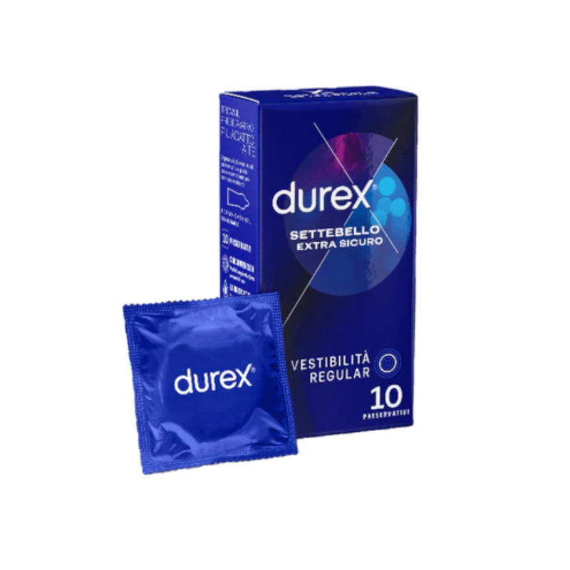 10 pezzi di Settebello Extrasicuro vestibilità Regular da Durex