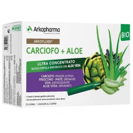 Arkofarm Arkofluidi Carciofo+aloe Vera 20 Flaconcini 200 G