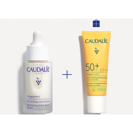 Caudalie Vinoperfect Cofanetto 2024 1 Vinoperfect Siero Illuminante Anti Macchie 30 Ml + 1 Visosun Crema Altissima Protezione Sp