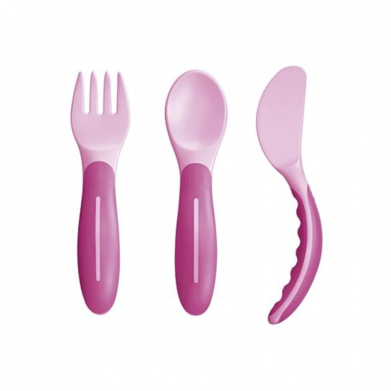 3 pezzi di Posate per femminucce da Mam Baby's Cutlery