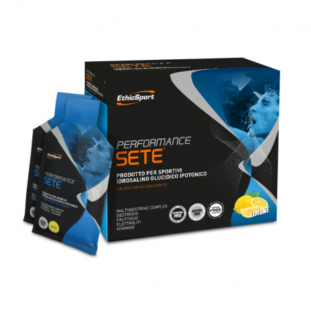 14 bustine di Performance Sete Integratore di Elettroliti Gusto Limone da Ethicsport