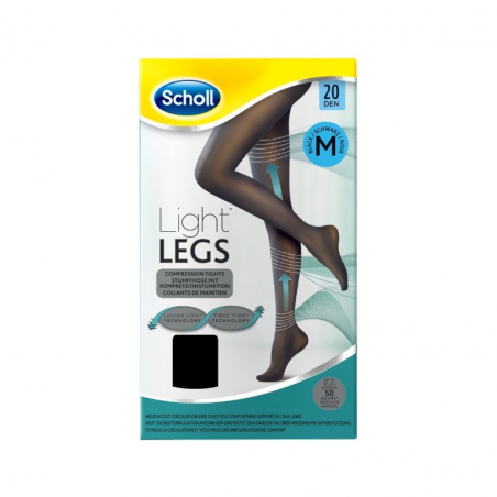 1 paio Colore Nero di Lightlegs Collant 20 Denari Taglia M da Scholl