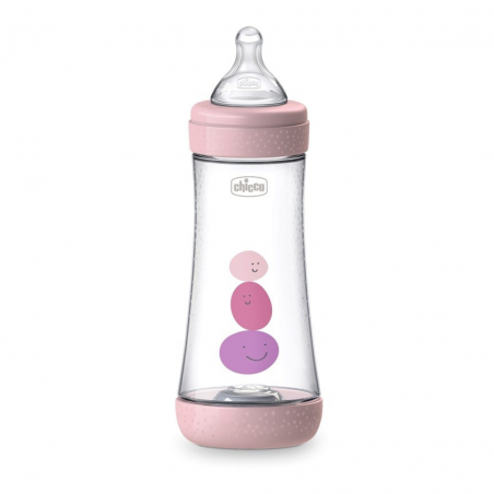 300ml di Biberon Perfect 5 Girl in Silicone Rosa da Chicco