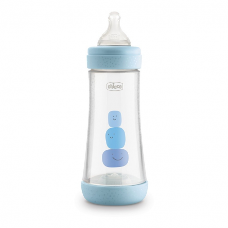 240ml di Biberon Perfect 5 Boy in Silicone Azzurro da Chicco