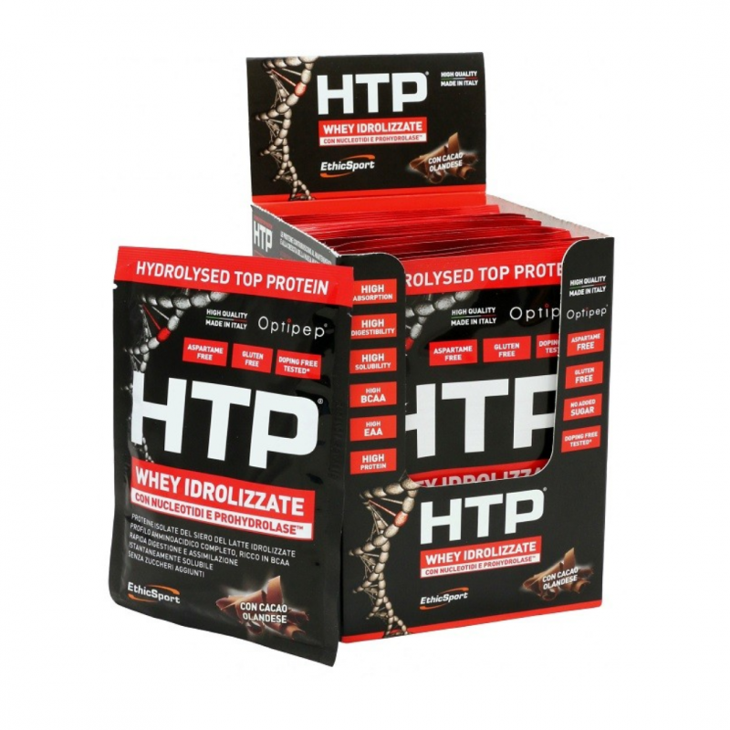 30g Gusto Cacao di HTP Whey Idrolizzate in Bustine da Ethicsport