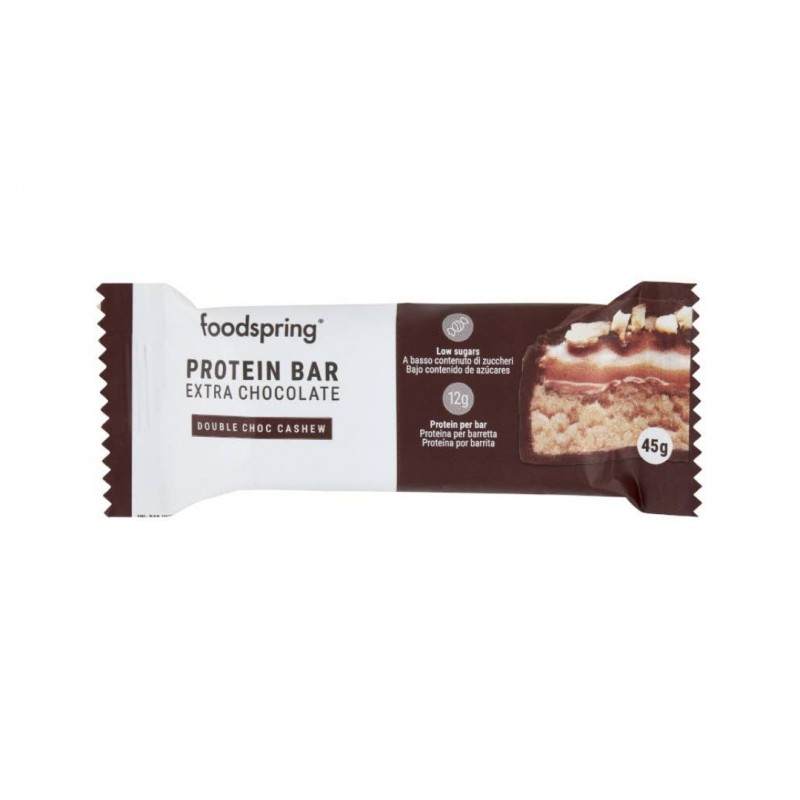 45g Gusto Doppio Cioccolato Protein Bar Extra Chocolate da Foodspring