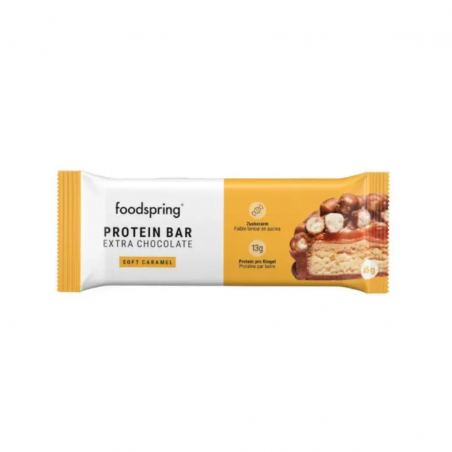 Foodspring Protein Bar Extra Chocolate - 45g Caramello Morbido