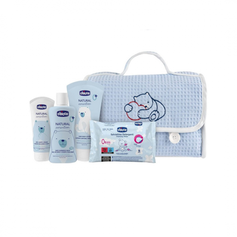 Beauty Case per il Cambio Pannolino Blu da Chicco Natural Sensation