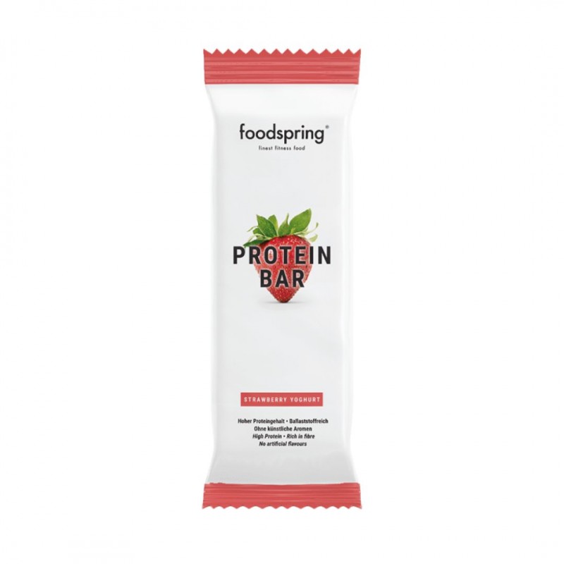 Foodspring Protein Bar Barretta Proteica - 60g Gusto Yogurt Fragola