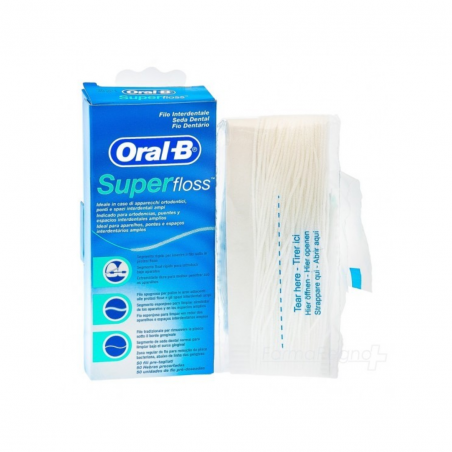 50 fili di Superfloss Filo Interdentale da OralB