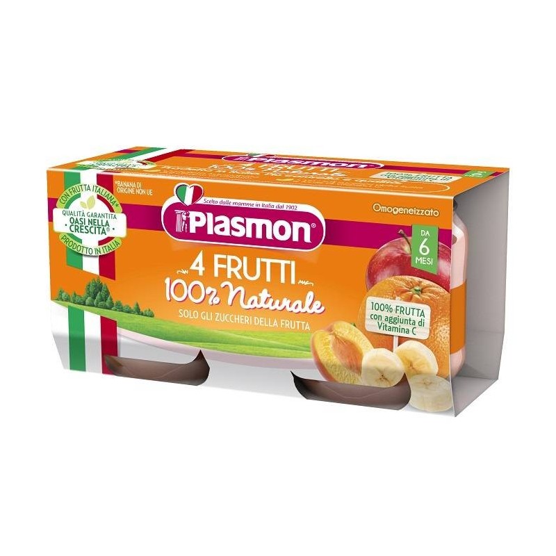 Plasmon Omogeneizzato 4 Frutti 2 X 80 G