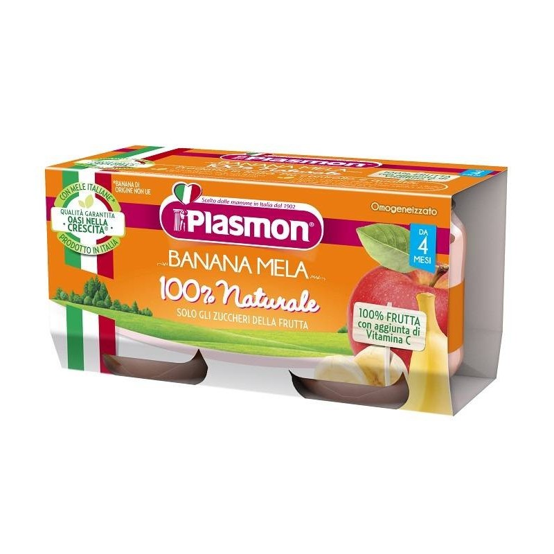 Plasmon Omogeneizzato Banana Mela 2 X 80 G