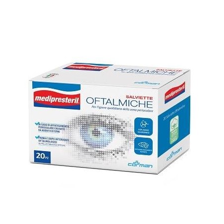 Corman Medipresteril Salviette Oftalmiche 20 Pezzi Promo